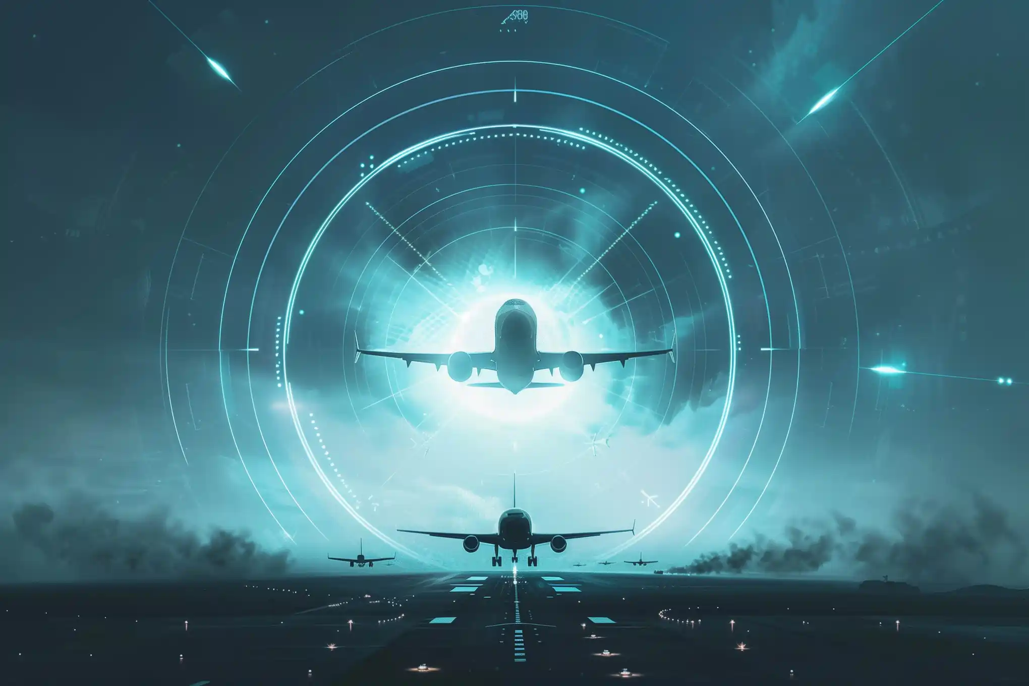 Aircraft in sky background